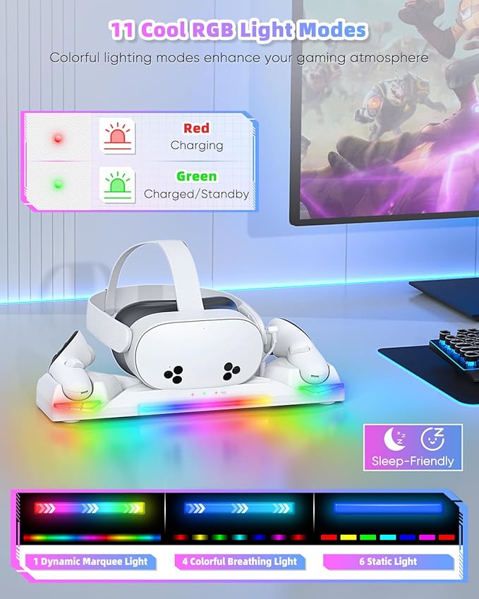 شاحن المغناطيسي – قاعدة شحن سريعة بقوة 30 واط لنظارات Meta Quest، خلّك دايم جاهز للعبة بدون ما توقف