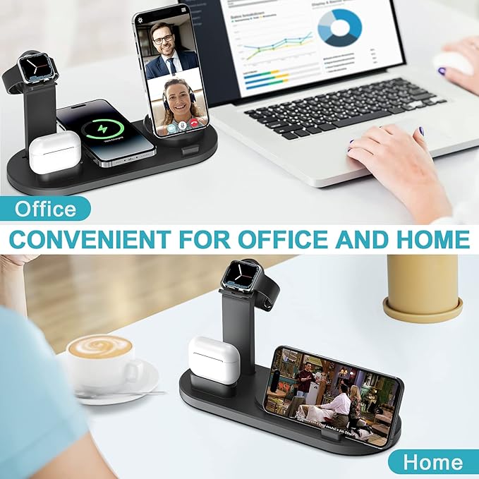 قاعدة شحن للآيفون وأجهزة أبل – شاحن لاسلكي سريع ينظم كل أجهزتك بمكان واحد